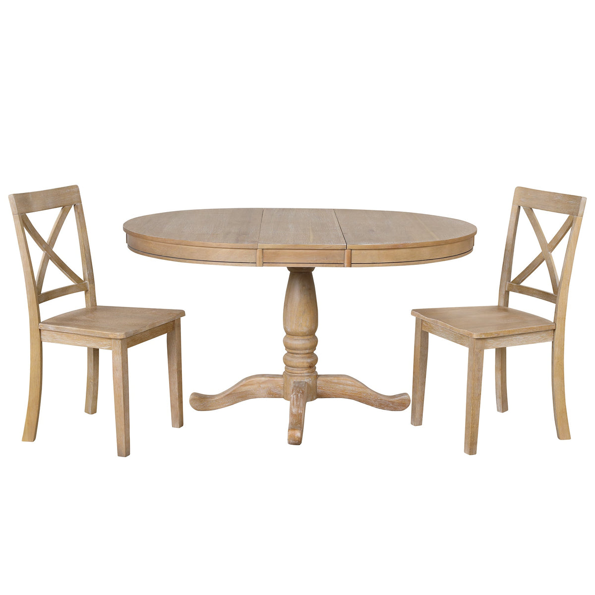 Modern 5 Piece Dining Table Set - Round Table and 4 Chairs