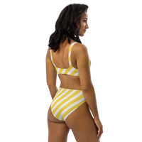 Summer Stripe Recycled High-Waisted Bikini Set