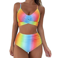 Wrap Push Up High Waisted Bikini 2 piece set (Multiple Colors)