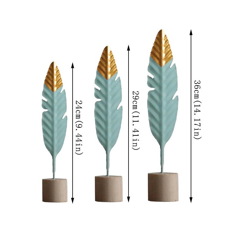 Modern Feather Wooden Miniature Figurines