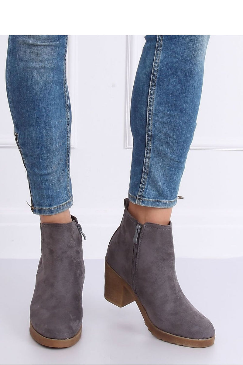 Suede Low Heel Ankle Boots