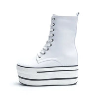 Platform High Top Lace-Up Boots