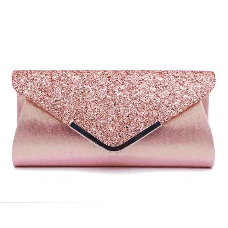 Glitter & Shimmer Envelope Evening Clutch Handbag