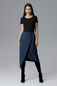 Its a Wrap - Angle Tie Dark Blue Skirt