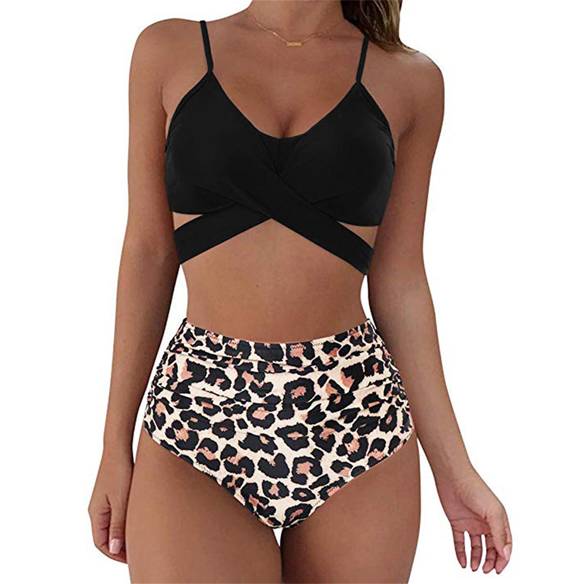 Wrap Push Up High Waisted Bikini 2 piece set (Multiple Colors)