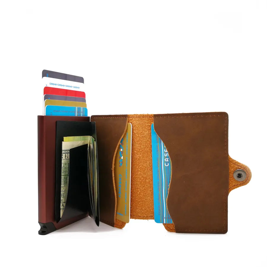 RFID Business Credit Card Holder Wallet & Coin Purse