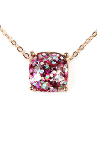 Cushion Glitter Necklace