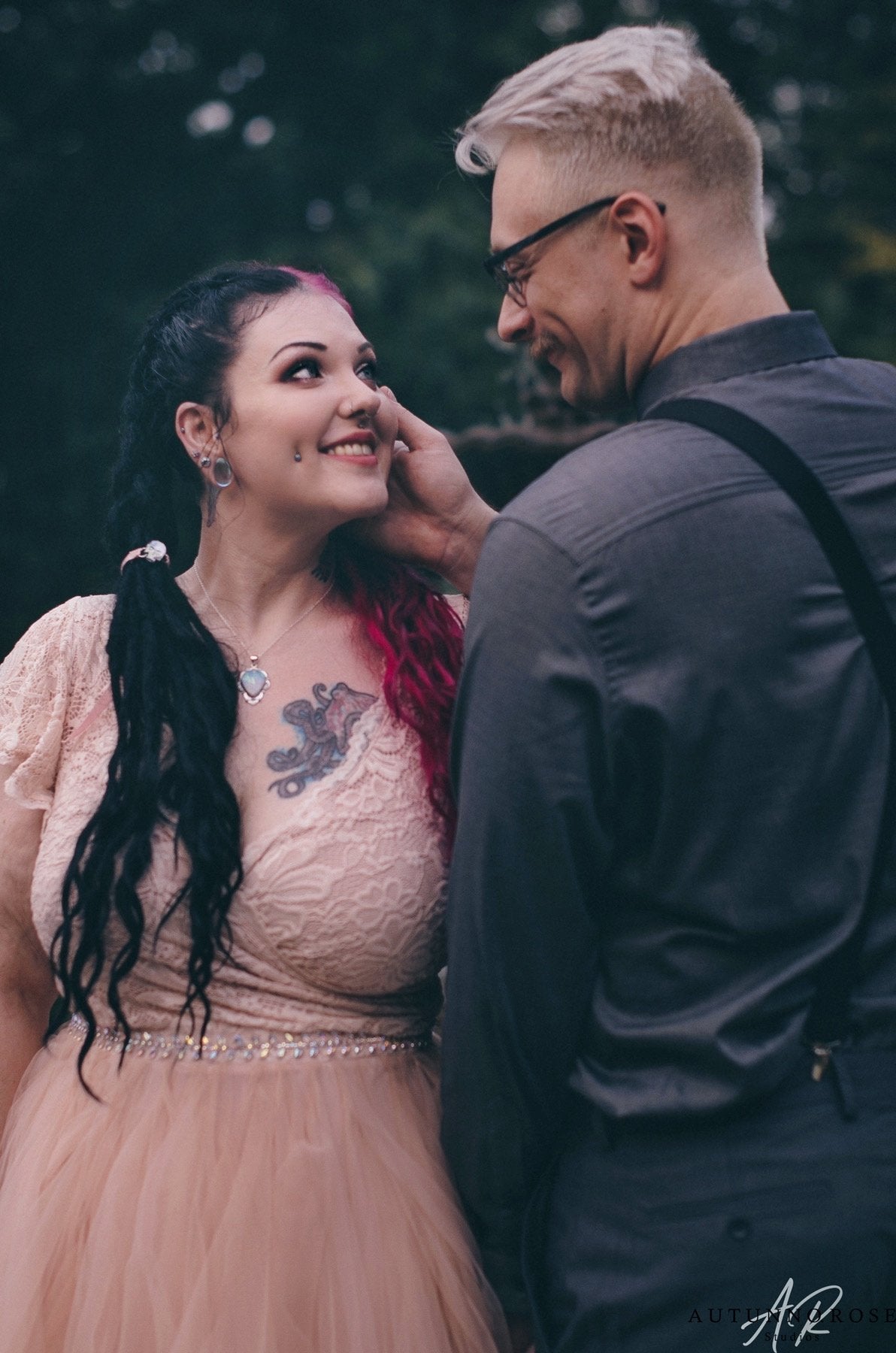 Stunning Blush Lace Bohemian Flowy Dress, w/ Butterfly Sleeves