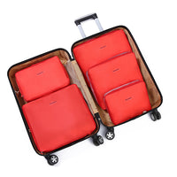 Durable Luggage Packing Cubes Travel Organizers 5 Set Mesh Clothes Bags With Bra Shoe Bag