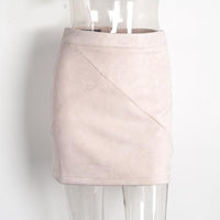 Vintage Leather Suede Pencil Skirt