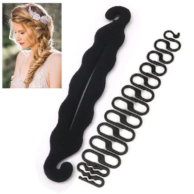 Magic Hair Styling Accessories - DIY Hair Braiding Braider, Twist, Bun Tools