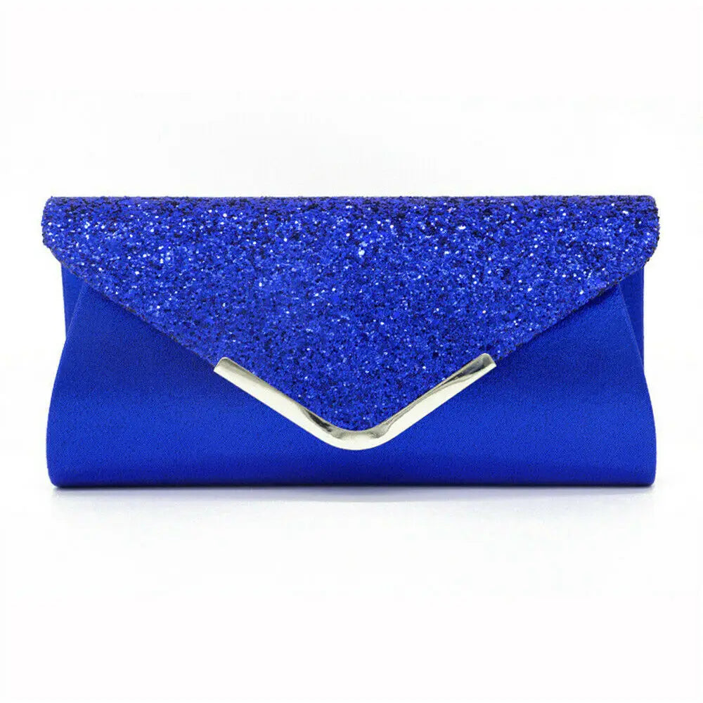 Glitter & Shimmer Envelope Evening Clutch Handbag