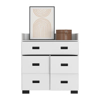 Dresser Wuuman, Four Drawers, Single Double Drawer - White