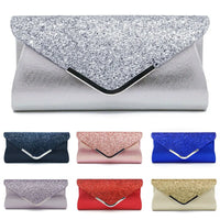 Glitter & Shimmer Envelope Evening Clutch Handbag