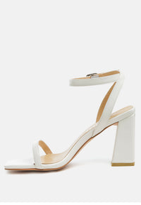 Mooncut Ankle Strap Block Heel Sandals