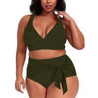 High Waist Scrunch & Tie Bikini Sizes Large - 4XL