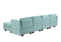 Modern Large U-Shape Modular Sectional Sofa w/ Reversible Chaise & Storage Seat