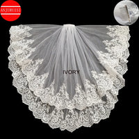 HUGE DISCOUNT- Two Layer Bridal Velo Lace Edge Short Wedding Veil