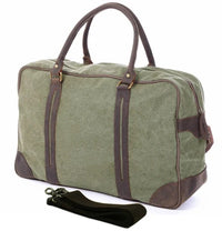 Vintage Military Canvas Leather Large Luggage/Duffel Bag