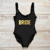 Bachelor Party Sexy One Piece Swimsuit BRIDE & SQUAD