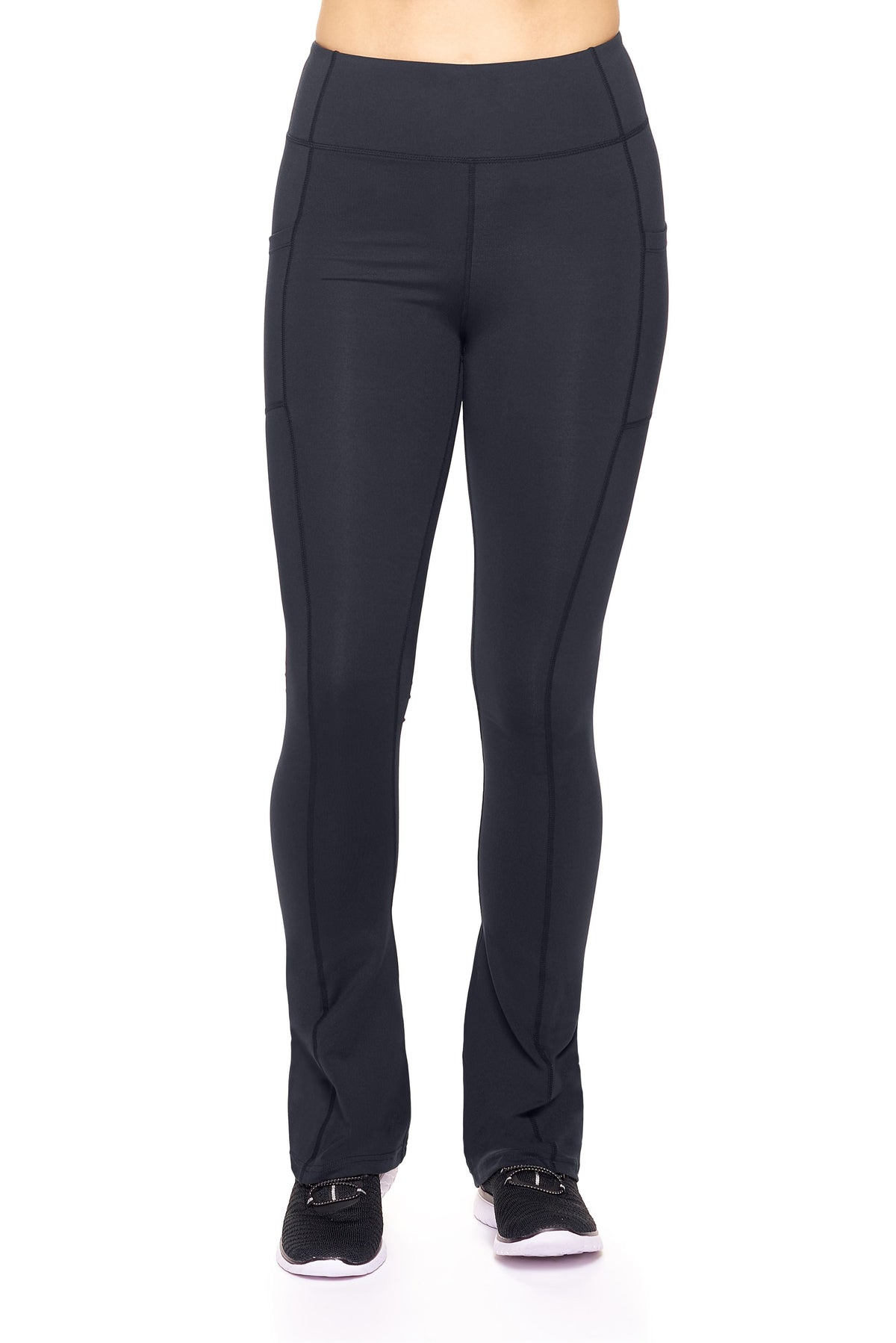 High-Waist Flare Leggings W/ Cellphone Pockets