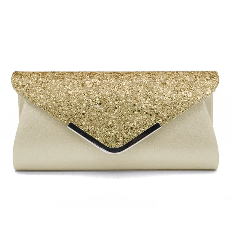 Glitter & Shimmer Envelope Evening Clutch Handbag