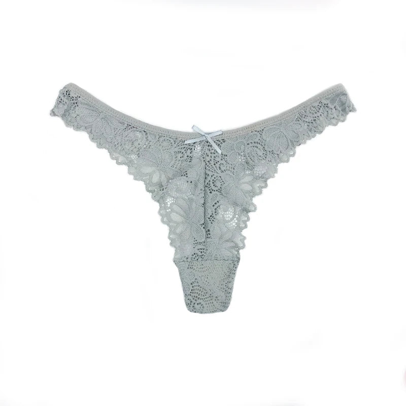 Delicate Lace Low Waist Panties Thong Lingerie