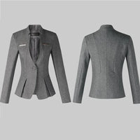 Naviu - 2 Piece Suit Pleated Blazer option of Pencil Skirt or Pants