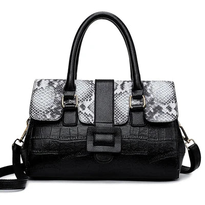 High Quality Sexy Boa Pattern Embossed Leather Lady Shoulder Crossbody Handbags Designer Women Messenger Totes Bag New