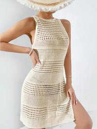 Ivory Crochet Retro Cover Up