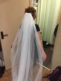 3 Layers Bridal Tulle Cathedral Wedding Veil