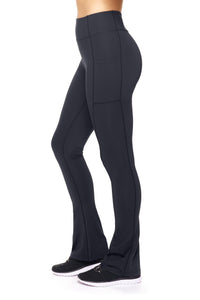 High-Waist Flare Leggings W/ Cellphone Pockets