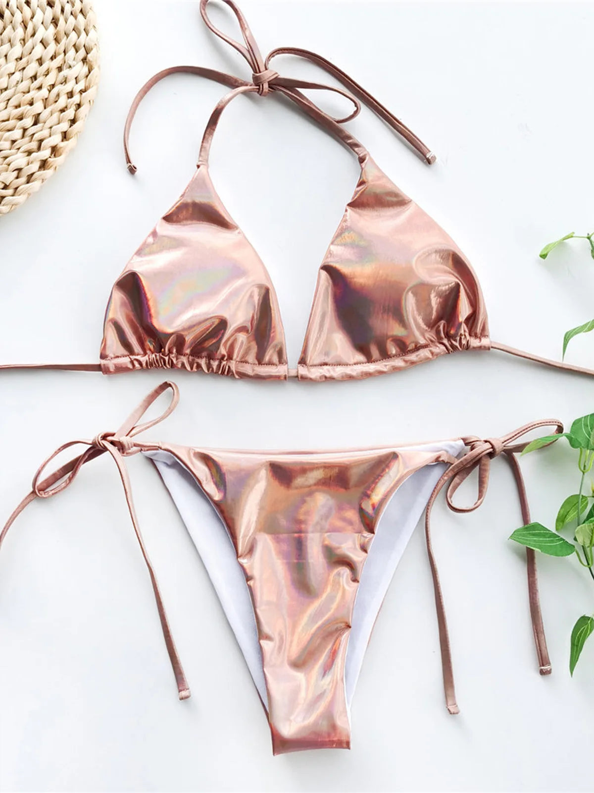 SELLING OUT FAST - Champaign Iridescent Bikini