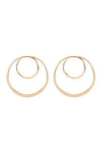 Double Hoop Post Earrings