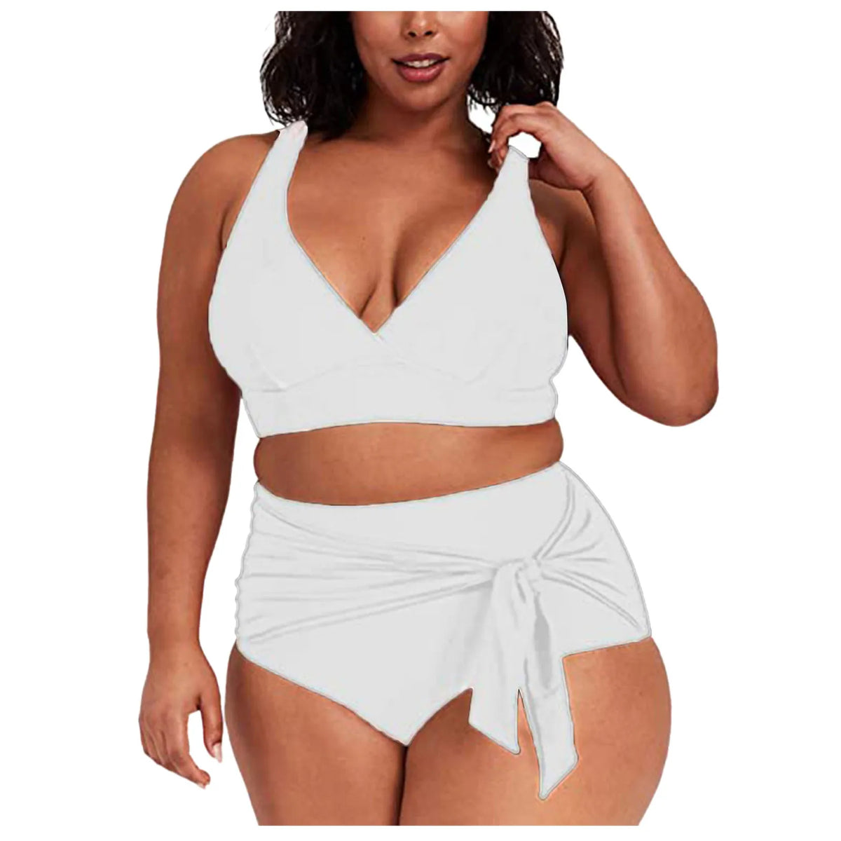 High Waist Scrunch & Tie Bikini Sizes Large - 4XL