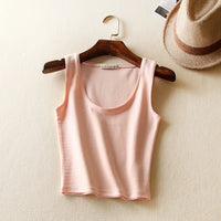 Short Cotton Tank Tops Style Crop Top (Multiple Colors)