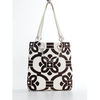 Designer Stencil Brown Large Tote