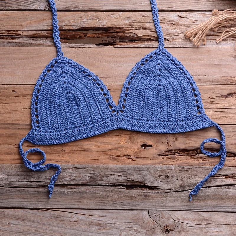 Crochet Push Up Bikini Set Swimsuit