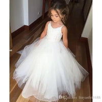 Flower Girl Tulle Beading Appliqued Pageant/Flower Girl Dress