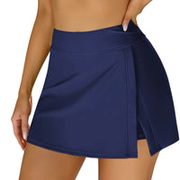 High Waist Quick Dry Split Skirt with Built in Shorts (Multiple Colors)