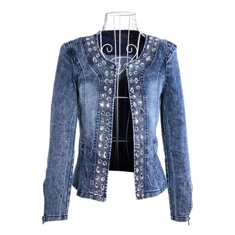 Denim Vintage Diamond Jean Jacket