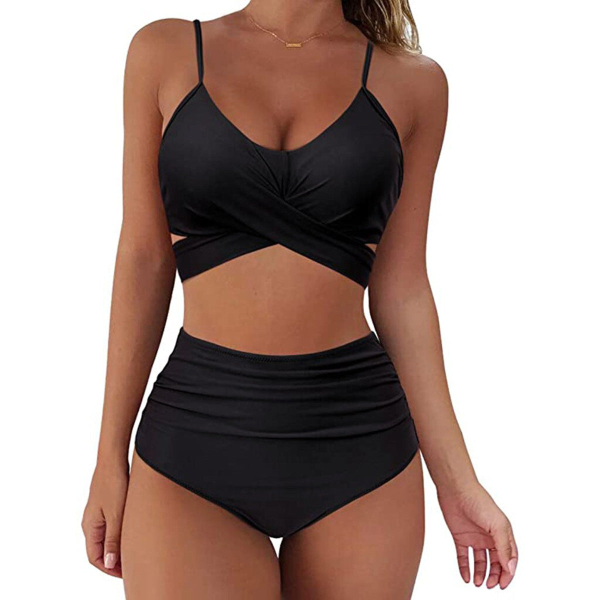 Wrap Push Up High Waisted Bikini 2 piece set (Multiple Colors)