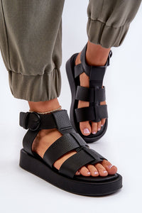 Black Platform Gladiator Sandals