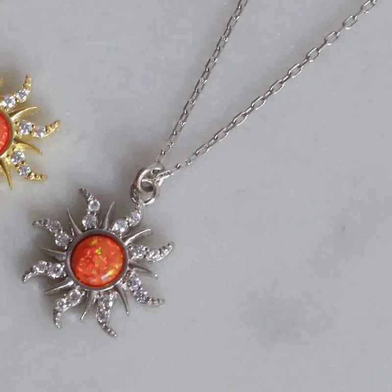 Retro Opal Sun Pendant, Bracelet or Ring