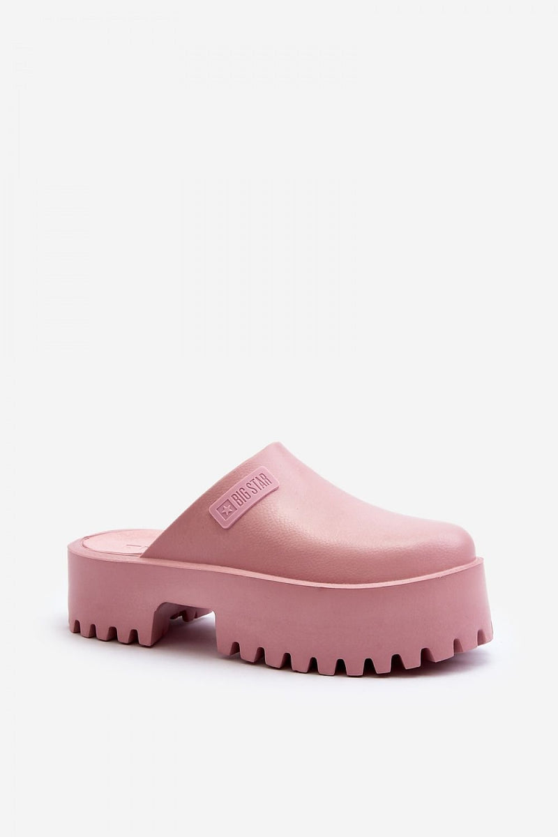 Pink Platform Chunky Clogs Slides