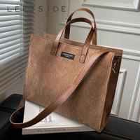 LEFTSIDE Large Corduroy Tote for Anything & Everything