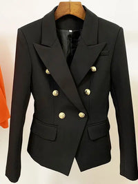 Designer Slim Fitting Metal Buttoned Blazer - Size S-4xl