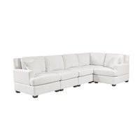 Sectional Modular Sofa With 2 Tossing Cushions and Solid Frame for Living Room