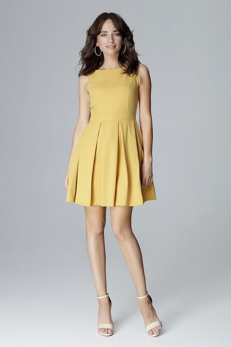 Sunshine Yellow Cocktail Dress By Lenitif