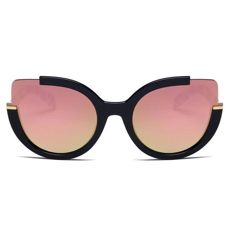 LENOX | Women Cut Out Round Cat Eye Fashion Style Vogue Sunglasses